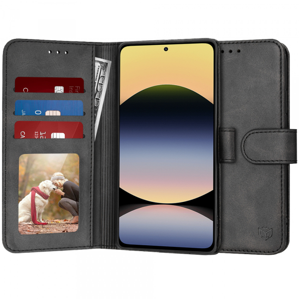 Husa pentru Xiaomi Redmi Note 14 4G (Standard), Techsuit, Diary Book, Neagra