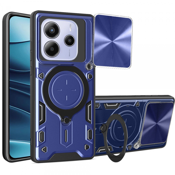 Husa pentru Xiaomi Redmi Note 14 5G, Techsuit, CamGuard Pro, Albastra