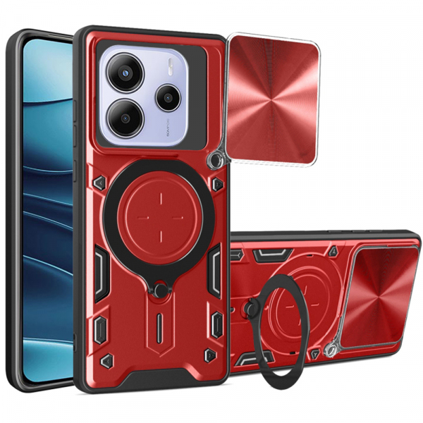Husa pentru Xiaomi Redmi Note 14 5G, Techsuit, CamGuard Pro, Rosie