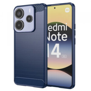 Husa pentru Xiaomi Redmi Note 14 5G, Techsuit, Carbon, Albastra