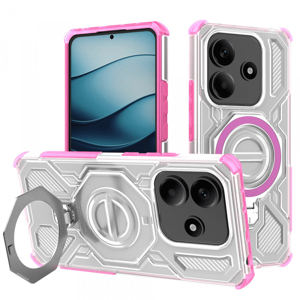 Husa pentru Xiaomi Redmi Note 14 5G, Techsuit, Carbon Shield Pro, Roz