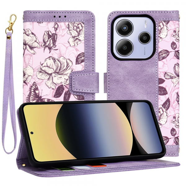 Husa pentru Xiaomi Redmi Note 14 5G, Techsuit, FlipCraft, Mov