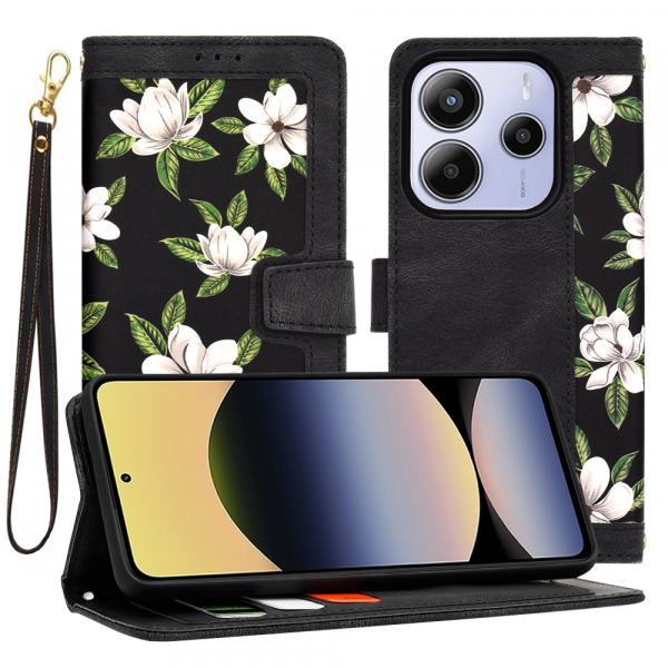 Husa pentru Xiaomi Redmi Note 14 5G, Techsuit, FlipCraft, Neagra