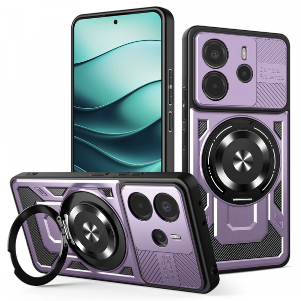 Husa pentru Xiaomi Redmi Note 14 5G, Techsuit, RuggedCam, Mov
