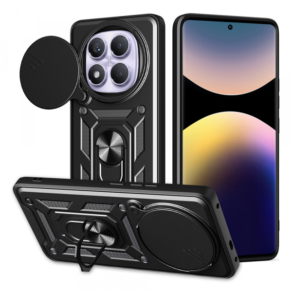 Husa pentru Xiaomi Redmi Note 14 Pro 4G, Techsuit, CamShield, Neagra