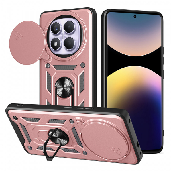 Husa pentru Xiaomi Redmi Note 14 Pro 4G, Techsuit, CamShield, Roz
