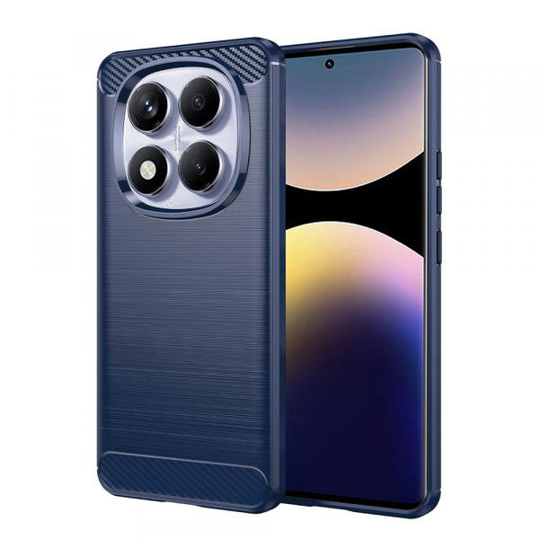 Husa pentru Xiaomi Redmi Note 14 Pro 4G, Techsuit, Carbon, Albastra