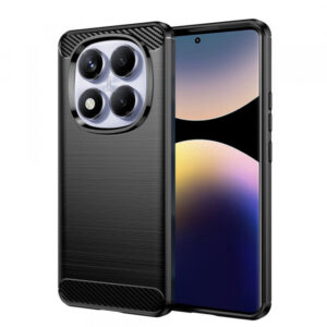 Husa pentru Xiaomi Redmi Note 14 Pro 4G, Techsuit, Carbon, Neagra