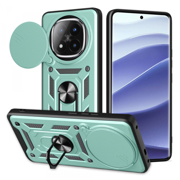 Husa pentru Xiaomi Redmi Note 14 Pro+ 5G, Techsuit, CamShield, Verde