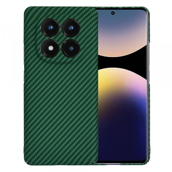 Husa pentru Xiaomi Redmi Note 14 Pro+ 5G, Techsuit, Carbonite FiberShell, Verde