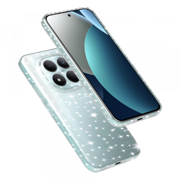 Husa pentru Xiaomi Redmi Note 15 Pro 5G, Techsuit, SparkleSkin, Transparenta
