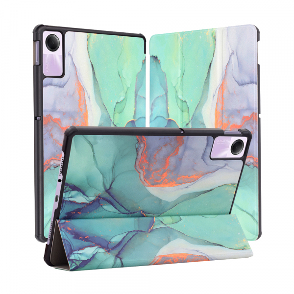 Husa pentru Xiaomi Redmi Pad SE, Techsuit, FoldPro Green Time, Multicolor