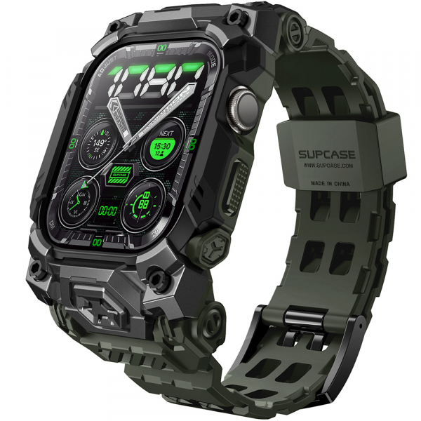 Husa Supcase Unicorn Beetle Ore Pro pentru Apple Watch Series 10 46mm, Verde