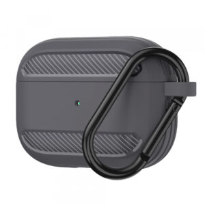 Husa Techsuit Carbon pentru Apple AirPods 3, Gri