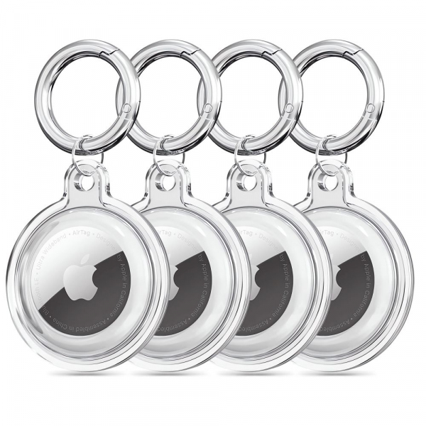 Husa Techsuit CT15 pentru Apple AirTag, Transparenta
