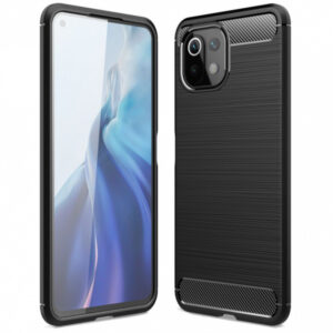 Husa pentru Xiaomi Mi 11 Lite 5G / 11 Lite, OEM, Carbon, Neagra