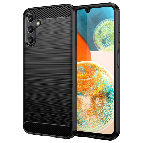 Husa pentru Samsung Galaxy A14 A145 / A14 5G A146, OEM, Carbon, Neagra