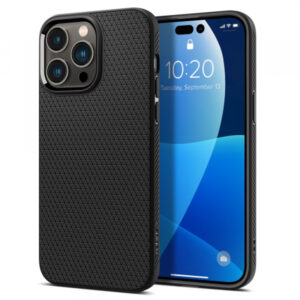 Husa pentru Apple iPhone 14 Pro, Spigen, Liquid Air, Neagra Mata ACS04957