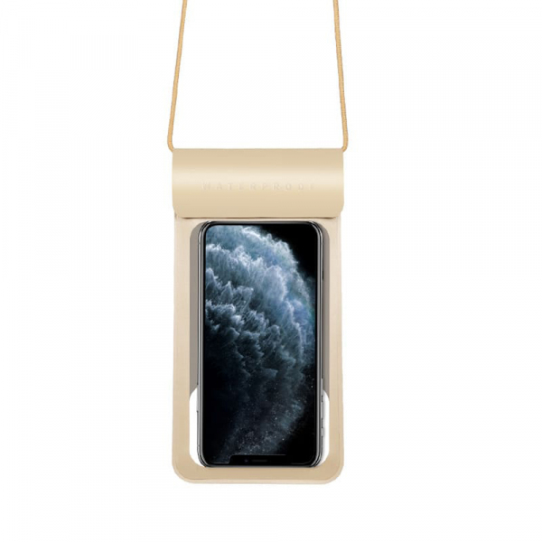 Husa Universala Waterproof pentru Telefon max. 6.8inch, Techsuit, TWC1, Aurie