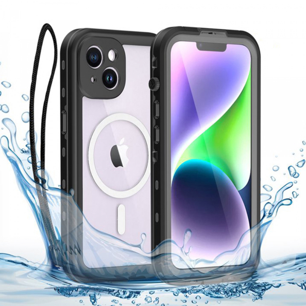 Husa Waterproof pentru Apple iPhone 14, ShellBox, Neagra