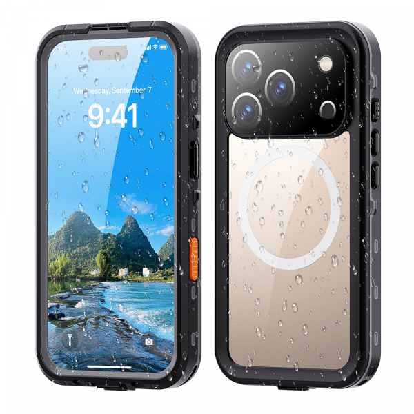 Husa Waterproof pentru Apple iPhone 18 Pro / 17 Pro, ShellBox, Neagra