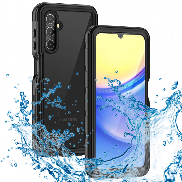 Husa Waterproof pentru Samsung Galaxy A15 5G A156 / A15 A155, ShellBox, Neagra