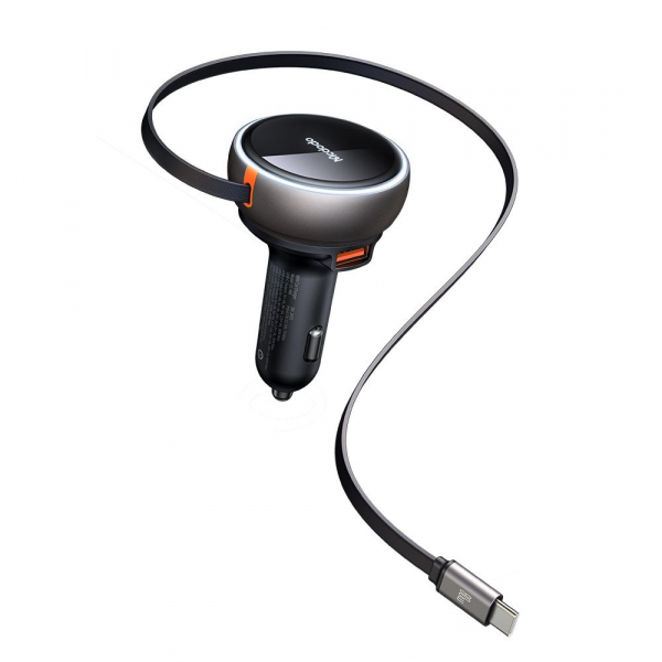 Incarcator Auto Cu Cablu USB-C McDodo CC-4850, 80W, 3A, 1 x USB-A - 1 x USB-C, Negru