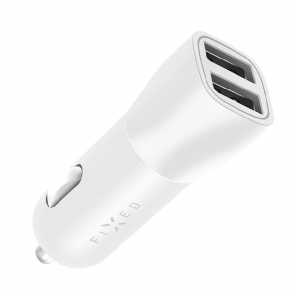 Incarcator Auto Fixed, 15.5W, 3A, 2 x USB-A, Alb
