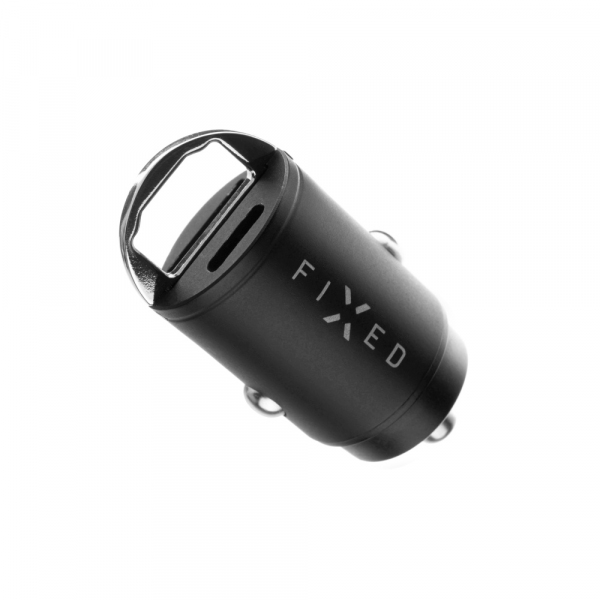 Incarcator Auto Fixed, 30W, 3A, 1 x USB-A - 1 x USB-C, Negru
