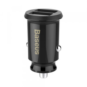 Incarcator Auto Baseus Grain, 10W, 2.4A, 2 x USB-A, Negru CCALL-ML01