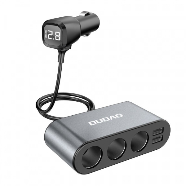 Extensie Bricheta Dudao R1 Pro, 3 Iesiri, 2 x USB-A, Afisaj