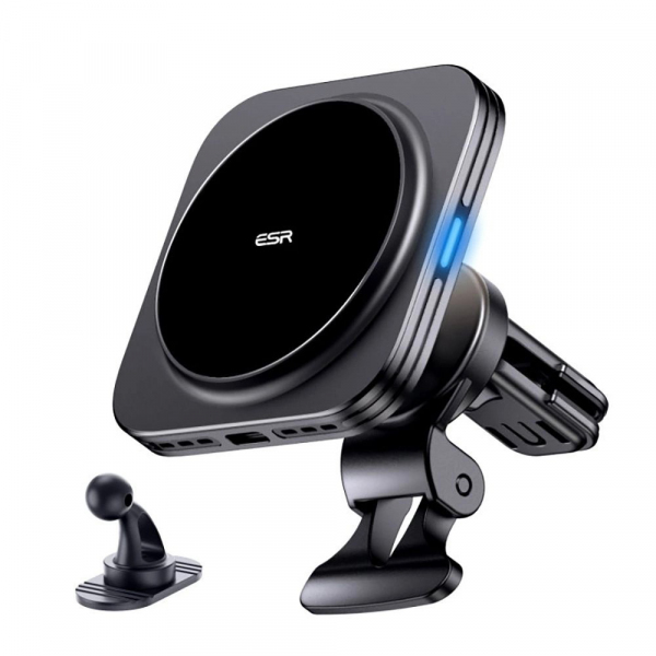 Incarcator Auto Wireless ESR HaloLock Vent, 15W, 1.67A, Negru