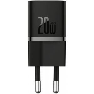 Incarcator Retea Baseus GaN5 Mini, 20W, 3A, 1 x USB-C, Negru CCGN050101
