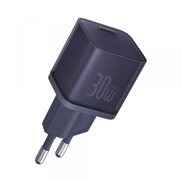 Incarcator Retea Baseus GaN5S, 30W, 3A, 1 x USB-C, Mov P10162504523-00