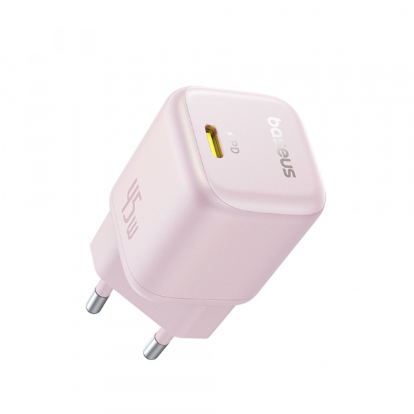 Incarcator Retea Baseus PicoGo, 45W, 3A, 1 x USB-C, Roz P10176800413-00
