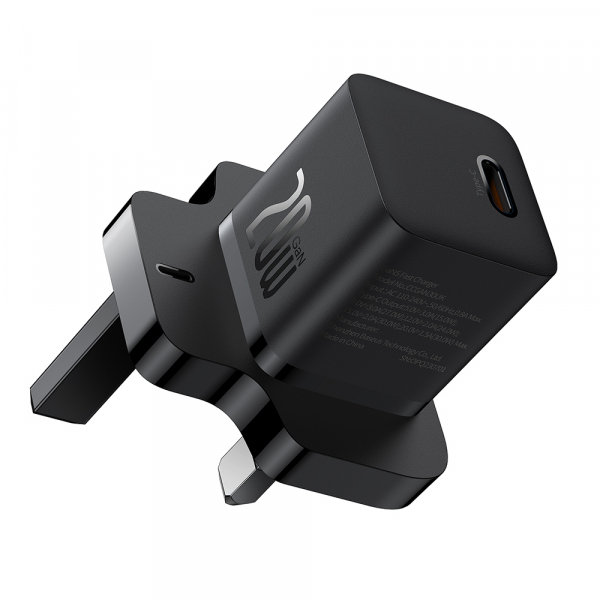 Incarcator Retea Baseus, 20W, 3A, 1 x USB-C, UK, Negru P10110907113-00