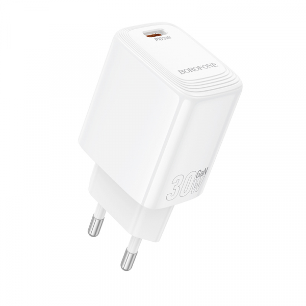 Incarcator Retea Borofone BN28 Fuente, 30W, 3A, 1 x USB-C, Alb
