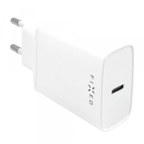 Incarcator Retea Cu Cablu USB-C Fixed, 20W, 3A, 1 x USB-C, Alb