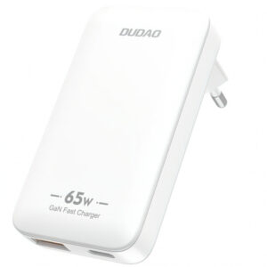 Incarcator Retea Dudao A65Q Travel, 65W, 3.25A, 1 x USB-A - 1 x USB-C, Alb