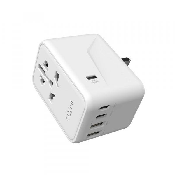 Incarcator Retea Fixed Travel, 65W, 3.25A, 2 x USB-A - 3 x USB-C, Alb