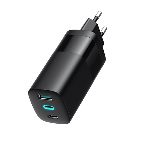 Incarcator Retea HAVIT UC10, 65W, 3A, 1 x USB-A - 2 x USB-C, Negru