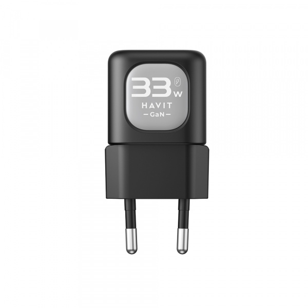 Incarcator Retea HAVIT UC230, 33W, 3A, 1 x USB-A - 1 x USB-C, Negru Gri