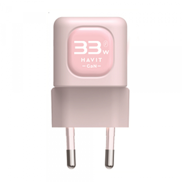 Incarcator Retea HAVIT UC230, 33W, 3A, 1 x USB-A - 1 x USB-C, Roz
