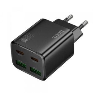 Incarcator Retea HOCO N56, 30W, 3A, 2 x USB-A - 2 x USB-C, Negru