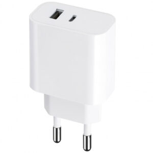 Incarcator Retea MaXlife MXTC-06, 20W, 3A, 1 x USB-A - 1 x USB-C, Alb