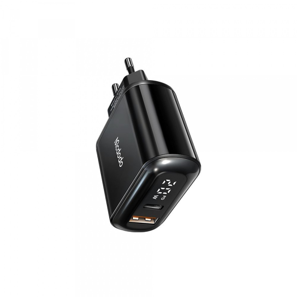Incarcator Retea McDodo CH-7170 Chocolate Display, 20W, 3A, 1 x USB-A - 1 x USB-C, Negru
