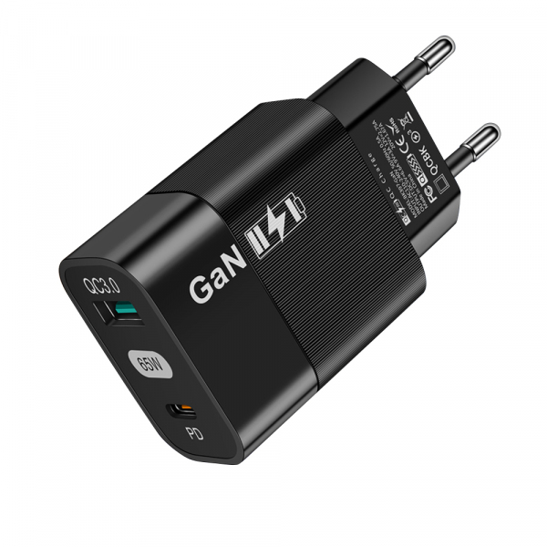 Incarcator Retea Techsuit CHPD131, 33W, 6.6A, 1 x USB-A - 1 x USB-C, Negru