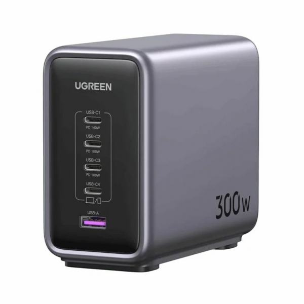 Incarcator Statie UGREEN CD333 Nexode, 300W, 5A, 1 x USB-A - 4 x USB-C, Gri