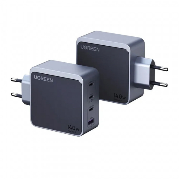 Incarcator Retea UGREEN X570 Nexode S, 140W, 5A, 1 x USB-A - 3 x USB-C, Gri