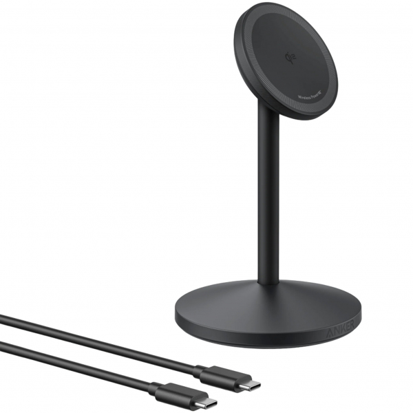 Incarcator Retea Wireless Anker MagGo Stand, 15W, 1.67A, Negru A25X1H11